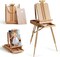 ARTIFY French Easel, Foldable Portable Art Field Easel with Artist Drawer, Palette, Hold Canvas up to 34", Adjustable Beechwood Sketchebox Easel for Painting